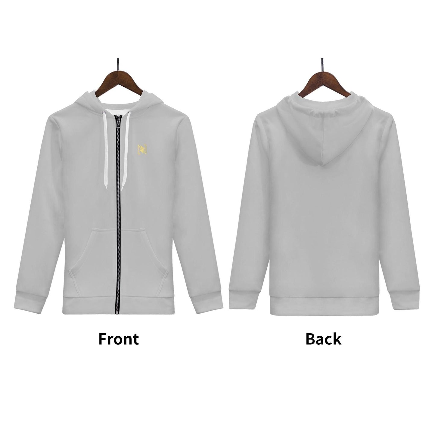 NX Vogue Zip Up Hoodie Grey - NX Vogue New York | Luxury Redefined