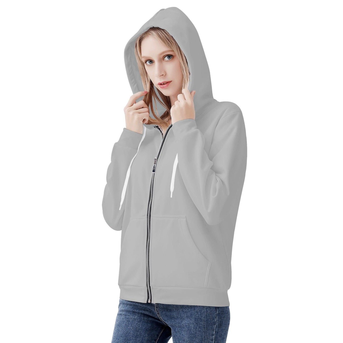 NX Vogue Zip Up Hoodie Grey - NX Vogue New York | Luxury Redefined