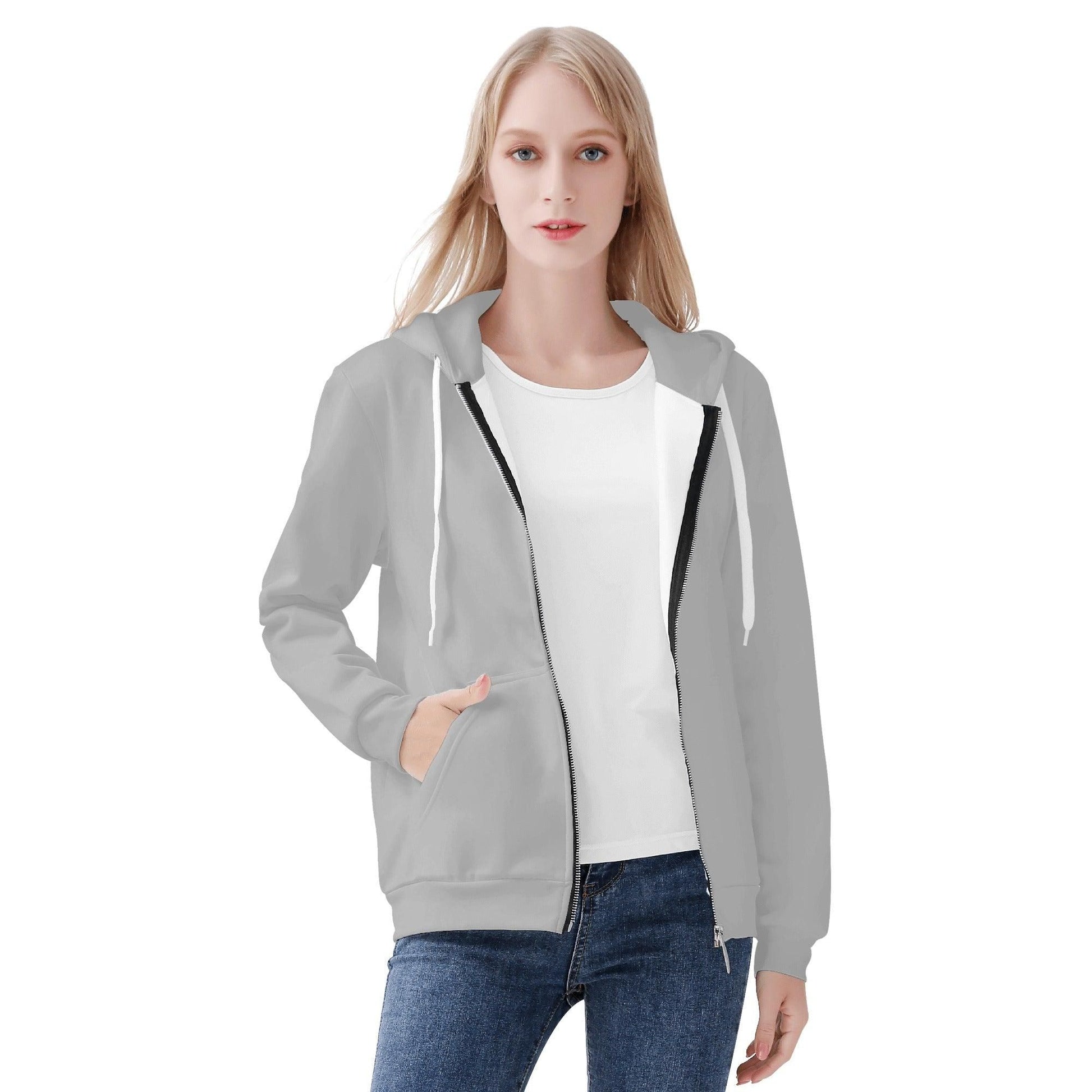 NX Vogue Zip Up Hoodie Grey - NX Vogue New York | Luxury Redefined