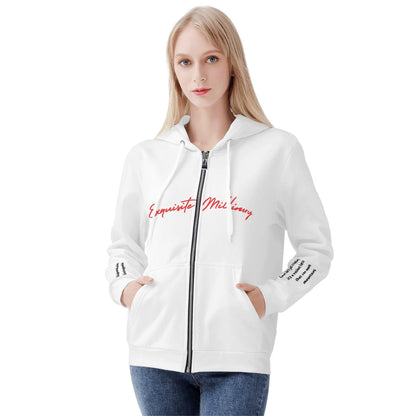 Exquisite Millinery Love Zip Up Hoodie - NX Vogue New York | Luxury Redefined