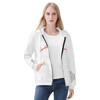 Exquisite Millinery Love Zip Up Hoodie - NX Vogue New York | Luxury Redefined