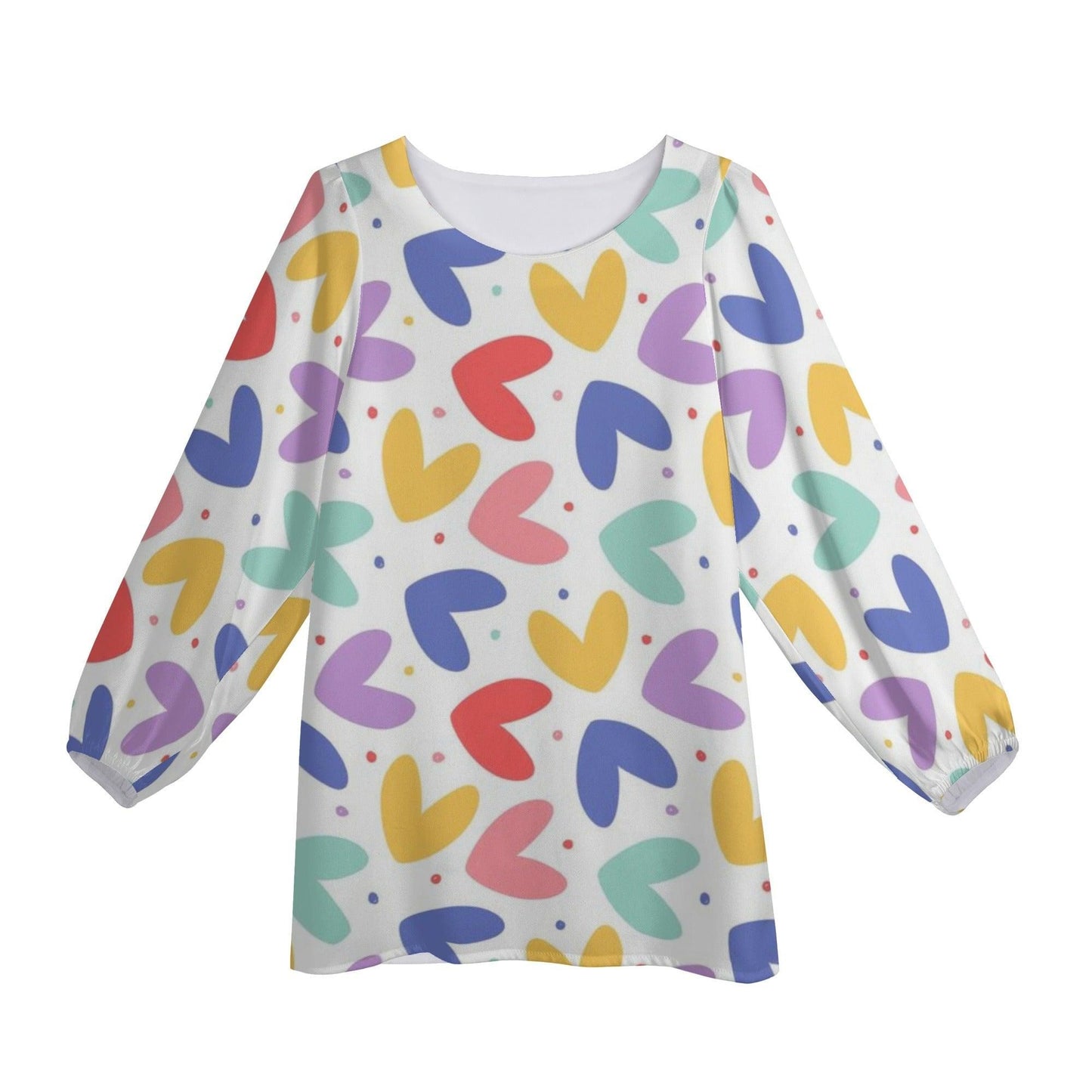 Hearts Chiffon Blouse    