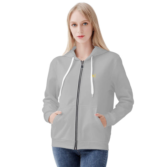 NX Vogue Zip Up Hoodie Grey - NX Vogue New York | Luxury Redefined