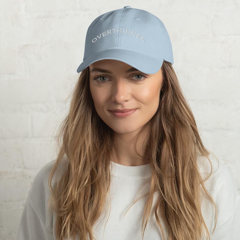 Overthinker Dad Vogue hat Cap Light Blue  