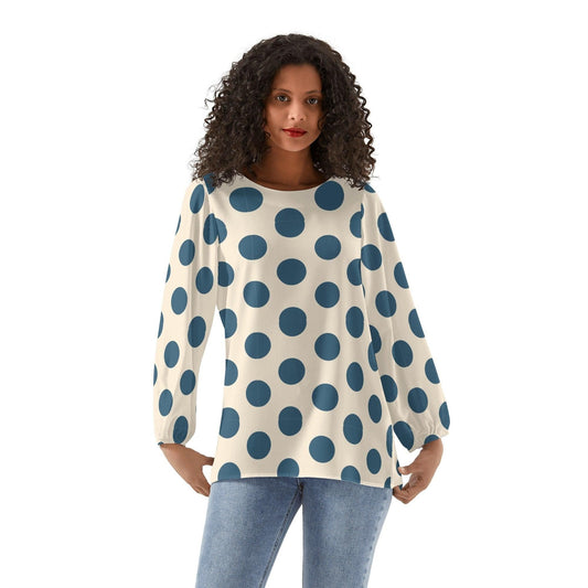 Polka Dots Chiffon Blouse  S  