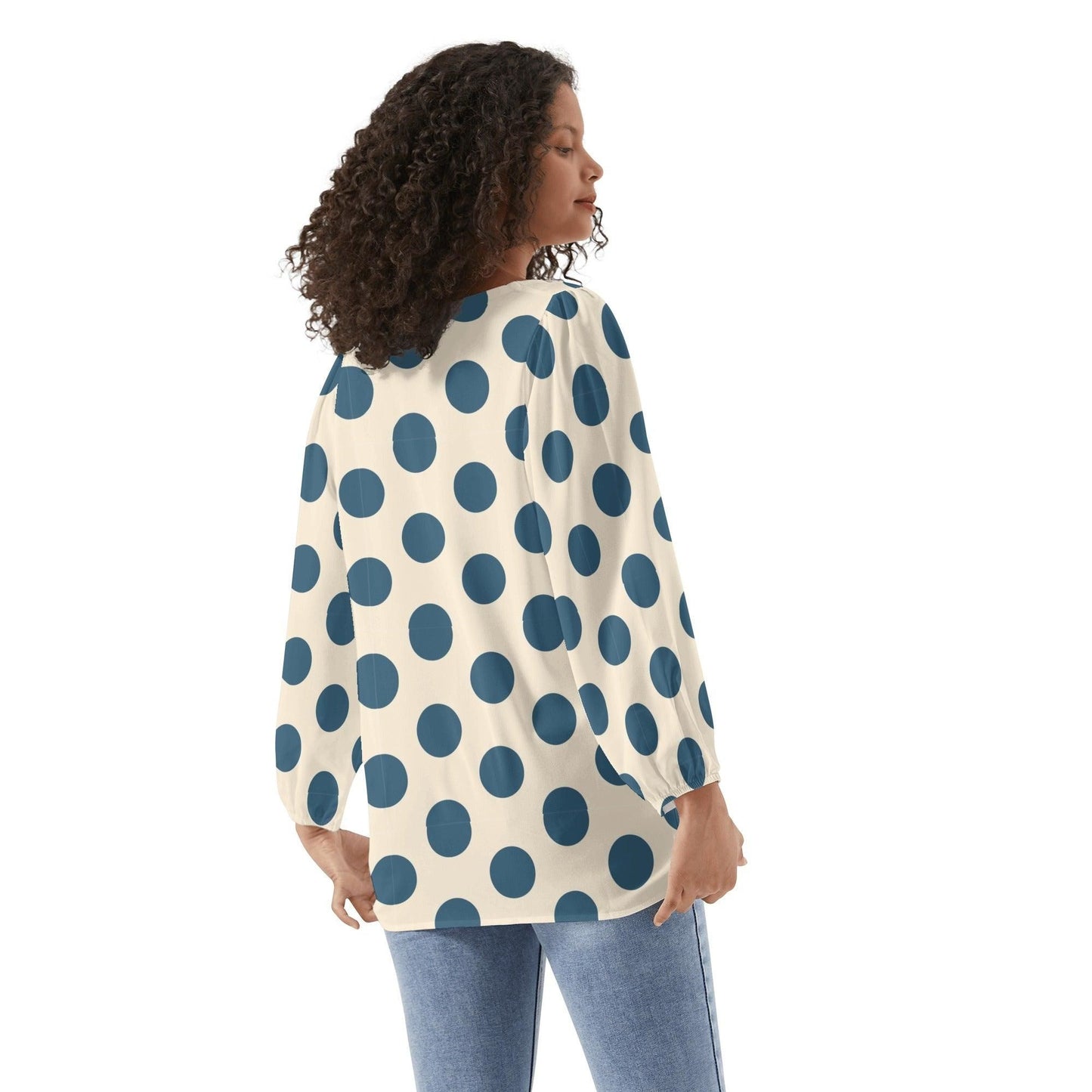 Polka Dots Chiffon Blouse    