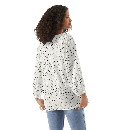 Small Dots Chiffon Blouse    