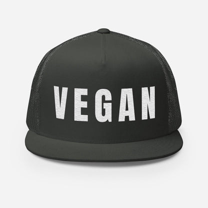 Vegan Logo 5 Panel Trucker Cap Cap   