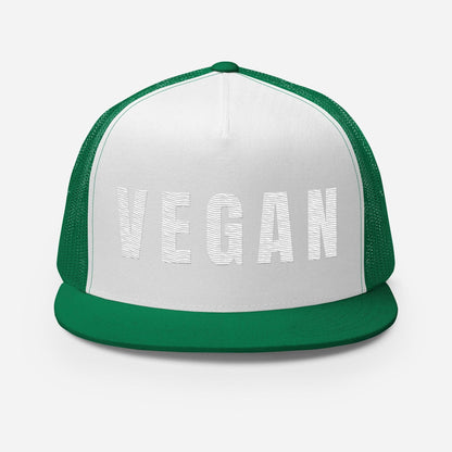 Vegan Logo 5 Panel Trucker Cap Cap   