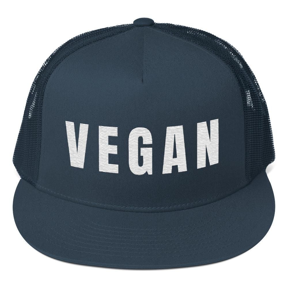 Vegan Logo 5 Panel Trucker Cap Cap   